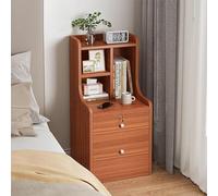 Mesita de noche de gran capacidad con 2 cajones, mesa al final moderna de múltiples almacenamiento con compartimento abierto para dormitorio, salas de estar, salas de estudio, C Friendship Years