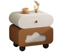 Mesita de Noche de Lujo Mesita de Noche de Estilo Chino Nuevo con Chapa de Madera Maciza Aparador Vintage de Color Crema for Dormitorio Armario Decorativo for salón(F,50cm(19.7in))