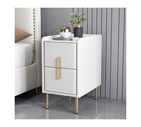 Mesita de noche de madera clara de lujo con armario de almacenamiento multicapa, instalación gratuita, diseño simple y elegante para dormitorio