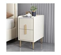 Mesita de noche de madera clara de lujo con estante multicapa, armario de almacenamiento, instalación libre, diseño simple, color beige, ideal para dormitorio