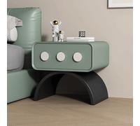 Mesita de noche de madera con 1 cajón, no requiere montaje, mesa auxiliar de granja para dormitorio y sala de estar