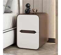 Mesita de noche de madera con cajones deslizantes, no requiere montaje, armario de almacenamiento moderno para dormitorio