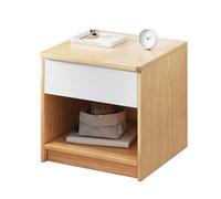 Mesita de noche de madera maciza con patas más gruesas, almacenamiento cerrado multifuncional, diseño envolvente elevado, fácil de instalar