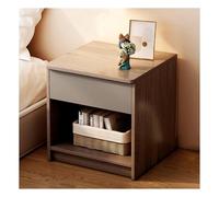 Mesita de noche de madera maciza, con patas más gruesas, armario de almacenamiento multifuncional, cerrado, diseño envolvente elevado, color negro, fácil de instalar