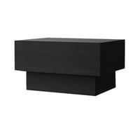 Mesita de Noche de Madera Maciza de Nogal nórdico, diseño Moderno y Minimalista, Mueble de Dormitorio de Lujo, Armario de Almacenamiento, sin Necesidad de Montaje(Smoked,50cm(19.7inch))