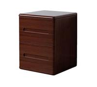 Mesita de noche de madera maciza, mesita de noche minimalista de estilo japonés para dormitorio, diseño nórdico simple con dos cajones