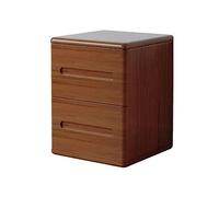 Mesita de noche de madera maciza, mesita de noche minimalista de estilo japonés para dormitorio, diseño nórdico simple con dos cajones