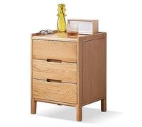 Mesita De Noche De Madera Maciza,mesita Noche Con Cajones, Esquinas Redondeadas Y Diseño Riel Deslizante Madera Maciza, Duradero,con El Entorno Del Hogar,for Dormitorios,salas Estudio ( Color : Wood c