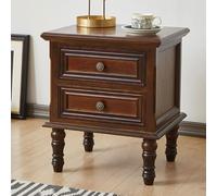 Mesita de Noche de Madera,Mesa de Café,mesita Vintage con 2 cajones,Armario Organizador for El Dormitorio Sala de Estar,No Requiere Montaje(45x38x52cm)
