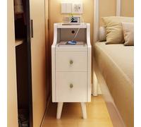 Mesita de Noche de Madera Mesilla de Noche Estrecha Dormitorio Mesita de Noche Moderna Mesita de Noche Sencilla for Dormitorio, Salón Extremo del Sofá for Dormitorio(B,40cm/16in)