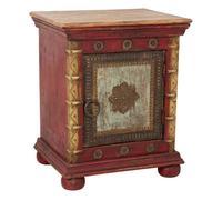 Mesita de noche de madera roja 50x40x59