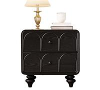 Mesita de Noche de Noche Mesa Auxiliar Salón 2 cajones Mesita de café Estilo Retro Medieval Almacenamiento y organización prácticos Múltiples Colores.(B,L-45cm(17.71in))