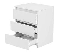 Mesita de noche duradera de 3 cajones, 70 x 35 x 77 cm, cómoda para dormitorio, pasillo y almacenamiento en el hogar, muebles elegantes para una vida sin desorden