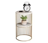 Mesita de noche Estantería Nordic Rock Plate Mesa de esquina Oro Mesa lateral simple Dormitorio Gabinete de almacenamiento Mesa de café pequeña Dormitorio Mesas auxiliares