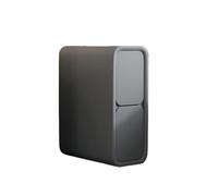 Mesita de Noche Estrecha, Minimalista y Delgada, con 2 cajones | Cuero Microfibra, Muebles Dormitorio Madera for Espacios pequeños(Grey,25cm)