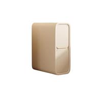 Mesita de Noche Estrecha, Minimalista y Delgada, con 2 cajones | Cuero Microfibra, Muebles Dormitorio Madera for Espacios pequeños(Beige,30cm)