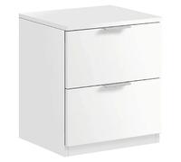 Mesita de noche Finn (L x An x Al: 33,5 x 38 x 45 cm, Blanco, Número de cajones: 2 ud.)