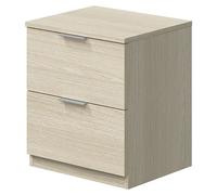 Mesita de noche Finn (L x An x Al: 33,5 x 38 x 45 cm, Roble, Número de cajones: 2 ud.)