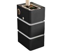 Mesita De Noche Flotante con Estación De Carga, Mesita De Noche Inteligente LED con 3 Cajones, Luces De 3 Colores Ajustables, Mesa Auxiliar Multifuncional para Dormitorio(B,30cm)