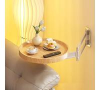 Mesita de noche flotante, mesa plegable montada en la pared, mesa auxiliar retráctil móvil con soportes pesados, mesita de noche/sofá o escritorio