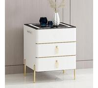 Mesita De Noche Genérica con Estación De Carga Inalámbrica Y Carga USB - Mesa Auxiliar Inteligente con Cajón con Cerradura De Huella Digital Y Luces Led De Colores,