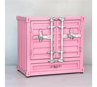 Mesita De Noche Industrial De Hierro Forjado, Mesa Auxiliar De Gran Capacidad, Mesa Auxiliar Multifuncional De Estilo Retro, Elegante Armario De Almacenamiento para Pink