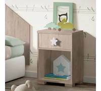 Mesita de Noche Infantil Star Color Roble Claro 40x56x33 cm