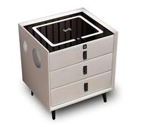 Mesita de noche inteligente con 3 cajones para mejorar la organización y almacenamiento del dormitorio