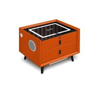 Mesita de noche inteligente con estación de carga, bloqueo de huellas dactilares, cajones, altavoces, luces LED para dormitorio moderno