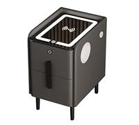 Mesita de noche inteligente con estación de carga inalámbrica y luces LED de 3 colores, mesita de noche con 2 cajones de almacenamiento, mesitas de noche para dormitorio/K /25 * 40 * 50 cm Warm as