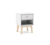 Mesita de noche juvenil misty breeze blanco - oak soft 40 x 53,1 x 35 cm