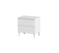 Mesita de noche loft blanco brillo 50 x 49 x 34 cm