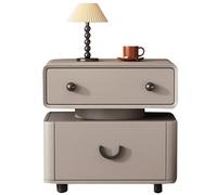 Mesita de Noche Mesa Auxiliar de Noche Mesa Auxiliar Salón 2 cajones de Gran Capacidad for Dormitorio, Sala de Estarde diseño for Elegir.(C,50cm(19.68in))