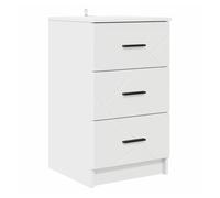 Mesita de noche - mesilla de noche blanco 38 x 38 x 66 cm madera contrachapada