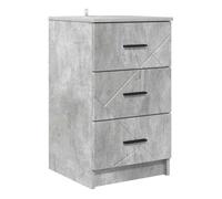 Mesita de noche - mesilla de noche con cajón gris hormigón 38 x 38 x 66 cm