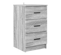 Mesita de noche - mesilla de noche con cajón gris sonoma 38 x 38 x 66 cm