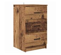 Mesita de noche - mesilla de noche con cajón madera vieja 38 x 38 x 66 cm