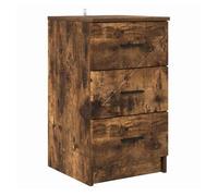 Mesita de noche - mesilla de noche con cajón roble ahumado 38 x 38 x 66 cm