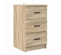 Mesita de noche - mesilla de noche con cajón roble sonoma 38 x 38 x 66 cm