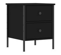 Mesita de noche mesilla de noche - madera de ingeniería negro 40x42x50 cm