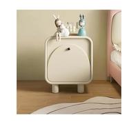 Mesita de noche, mesita de noche de madera maciza con almacenamiento, mesa auxiliar que ahorra espacio para dormitorio y sala de estar