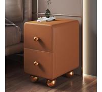 mesita de Noche Mesita de Noche de Panel sintético con Mango Redondo y pies de Acero al Carbono, mesita de Noche de 30/40/48 cm con 2 cajones de Almacenamiento conciso