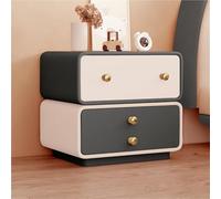 Mesita De Noche Mesita De Noche Mesa Auxiliar Creativa Giratoria Gran Capacidad para Dormitorio Sala De Estar Gris Oscuro 15,7 ''