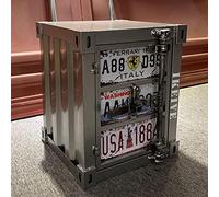 Mesita De Noche Mesita De Noche Organizador Armario Mesa Auxiliar Gabinete Contenedor Estilo Industrial Gabinete De Almacenamiento De Cabecera Creativo para Dormitorio Sala De Esta