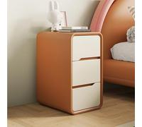 Mesita de noche minimalista de madera con 3 cajones para almacenamiento en el dormitorio