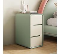 Mesita de Noche Moderna Color Crema con 3 cajones Mesita de Noche pequeña de Madera con diseño Minimalista y pequeño Armario de Almacenamiento Junto a la Cama Elegante Mesa Auxiliar para BDE