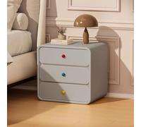 Mesita de noche moderna con 3 cajones y mesita de noche pequeña de almacenamiento para dormitorio/dormitorio