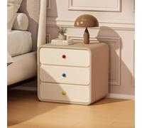 Mesita de noche moderna con 3 cajones y mesita de noche pequeña de almacenamiento para dormitorio o dormitorio