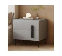 Mesita de Noche Moderna con cajón, Mesa Auxiliar Gris para Dormitorio y Sala de Estar, 50x40x52cm (19.7x15.7x20.5in), Mueble Elegante y Funcional.