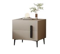 Mesita de Noche Moderna con cajón, Mesa Auxiliar marrón para Dormitorio y Sala de Estar, Elegante solución de mobiliario de 50x40x52cm (19.7x15.7x20.5in).